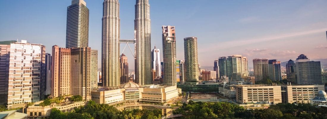 The modern skyline of Kuala Lumpur